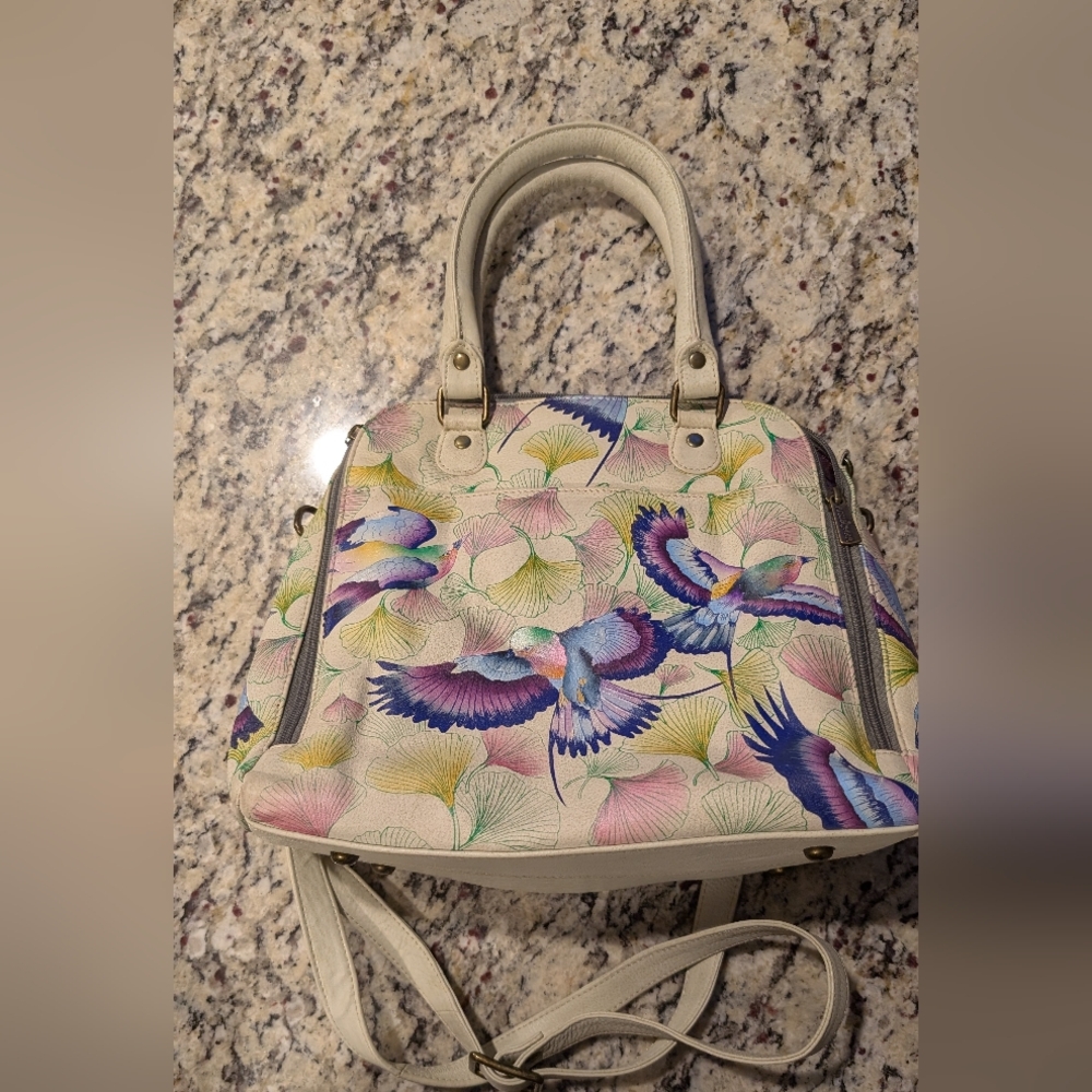 Anuschka - 'Wings of Hope' Satchel Crossbody Bag